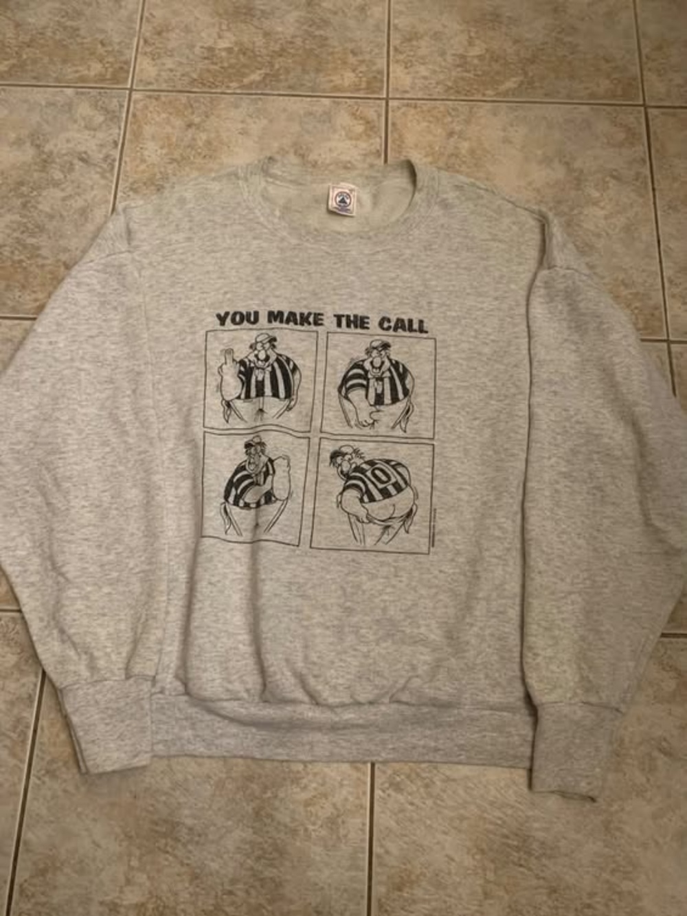 Vintage Referee, You Make The Right Call Nfl Football Crewneck Sweatshirt Sz XL